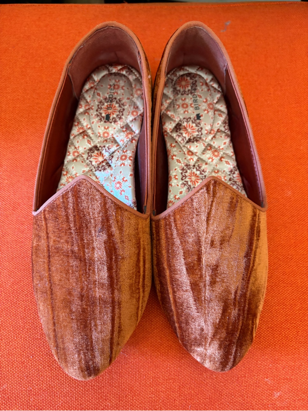Birdies Velvet Slide - Rust